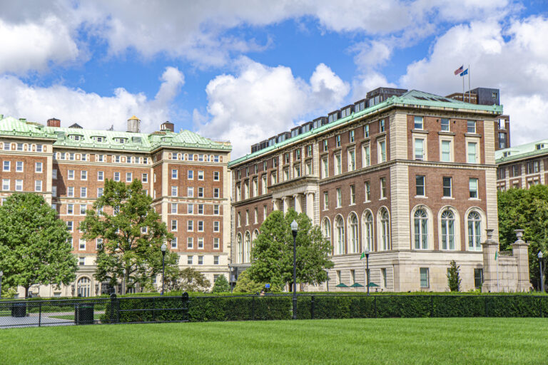 Furnald and Pulitzer Halls, Columbia University, New York City, New York, USA. (Photo by: Photographer name/Education Images/Universal Images Group via Getty Images)