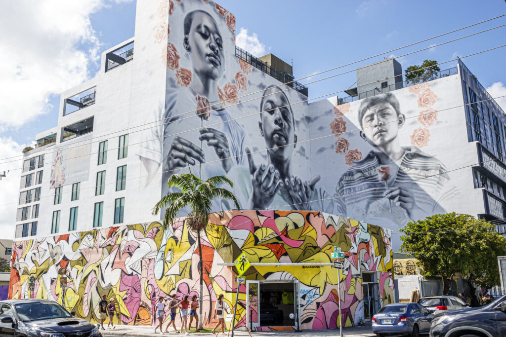 Miami, Florida, Wynwood mural artwork. (Photo by: Jeffrey Greenberg/UCG/Universal Images Group via Getty Images)